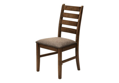 DINING CHAIR - 2PCS / 38"H UPHOLSTERED BROWN FABRIC