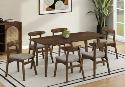 DINING TABLE - BROWN WALNUT VENEER / 36"X 72"