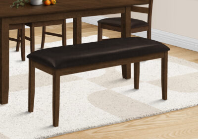 BENCH - 48"L / BROWN / DARK BROWN PU SEAT