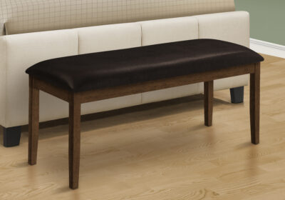 BENCH - 48"L / BROWN / DARK BROWN PU SEAT