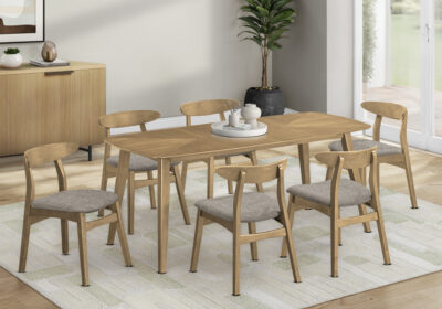 DINING TABLE - LIGHT WALNUT VENEER / 36"X 72"