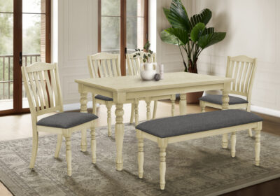 DINING TABLE - ANTIQUE GREY VENEER 36"X 60"