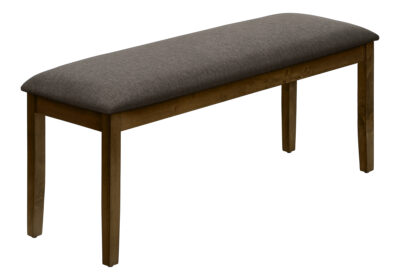 BENCH - 44"L / BROWN WALNUT / BROWN FABRIC