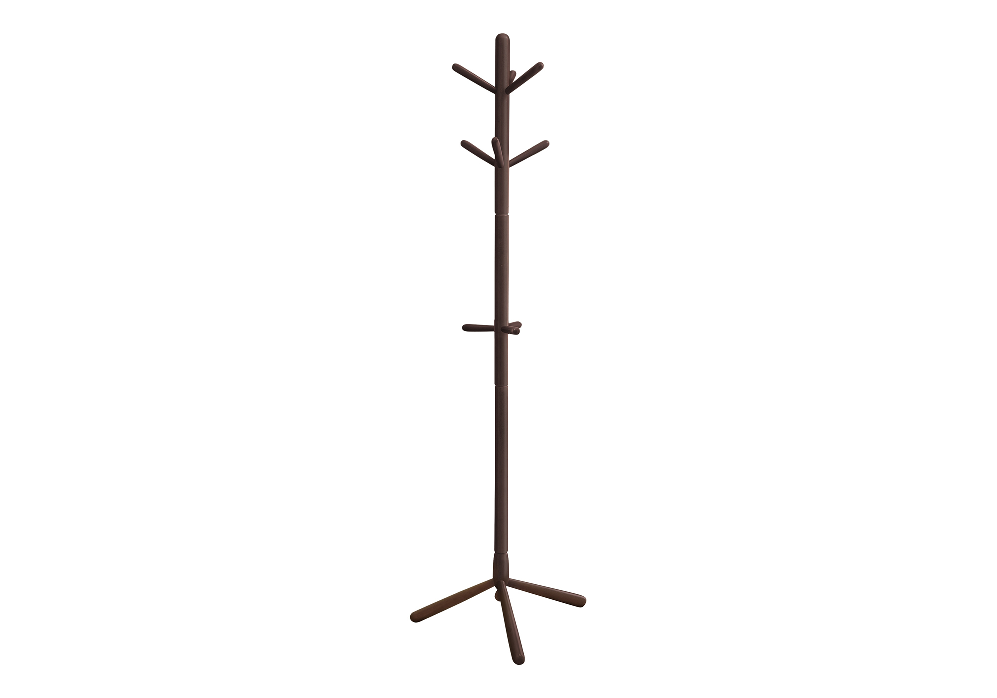 COAT RACK - 69"H / ESPRESSO WOOD CONTEMPORARY STYLE