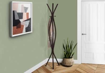 COAT RACK - 72"H / ESPRESSO METAL CONTEMPORARY STYLE