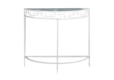 ACCENT TABLE - 36"L / WHITE METAL HALL CONSOLE