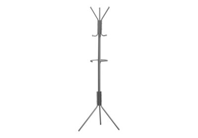 COAT RACK - 68"H / SILVER METAL