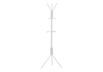 COAT RACK - 68"H / WHITE METAL