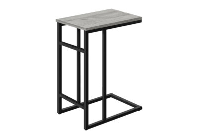 ACCENT TABLE - 24"H / GREY / BLACK METAL