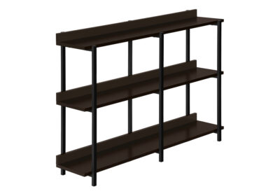 ACCENT TABLE - 48"L / ESPRESSO / BLACK METAL HALL CONSOLE