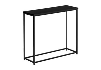 ACCENT TABLE - 32"L / BLACK / BLACK METAL HALL CONSOLE