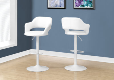 BARSTOOL - WHITE / WHITE METAL HYDRAULIC LIFT