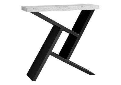 ACCENT TABLE - 36"L / BLACK / CEMENT-LOOK HALL CONSOLE