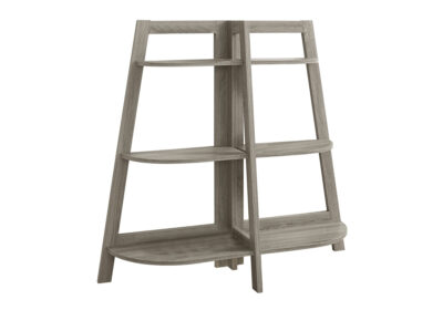 BOOKCASE - 48"H / DARK TAUPE ACCENT ETAGERE