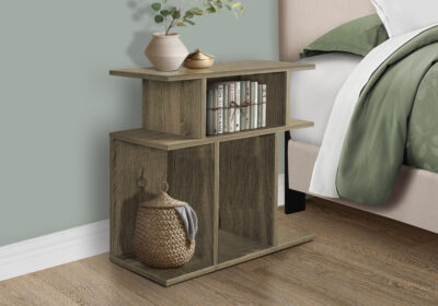 ACCENT TABLE - 24"H / DARK TAUPE
