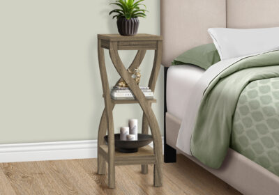 ACCENT TABLE - 32"H / DARK TAUPE