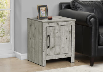 ACCENT TABLE - 22"H / RUSTIC GREY / 1 DOOR