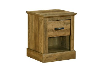 ACCENT TABLE - 21"H / DARK BROWN KNOTTY OAK / 1 DRAWER