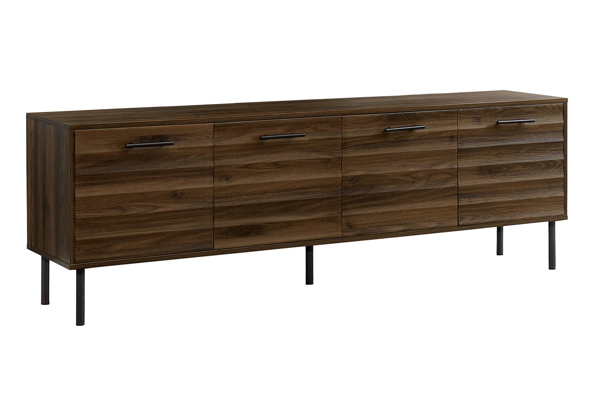 TV STAND - 72"L / DARK BROWN WOOD-LOOK WITH 4 DOORS - Image 2
