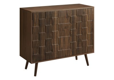 ACCENT CHEST - 32"H / DARK WALNUT WITH 2 DOORS