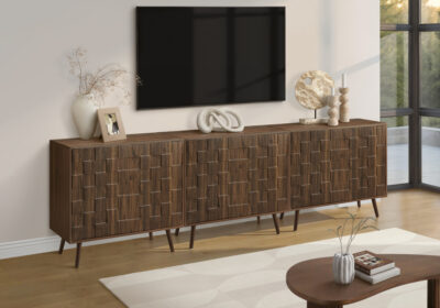 ACCENT CHEST - 32"H / DARK WALNUT WITH 2 DOORS