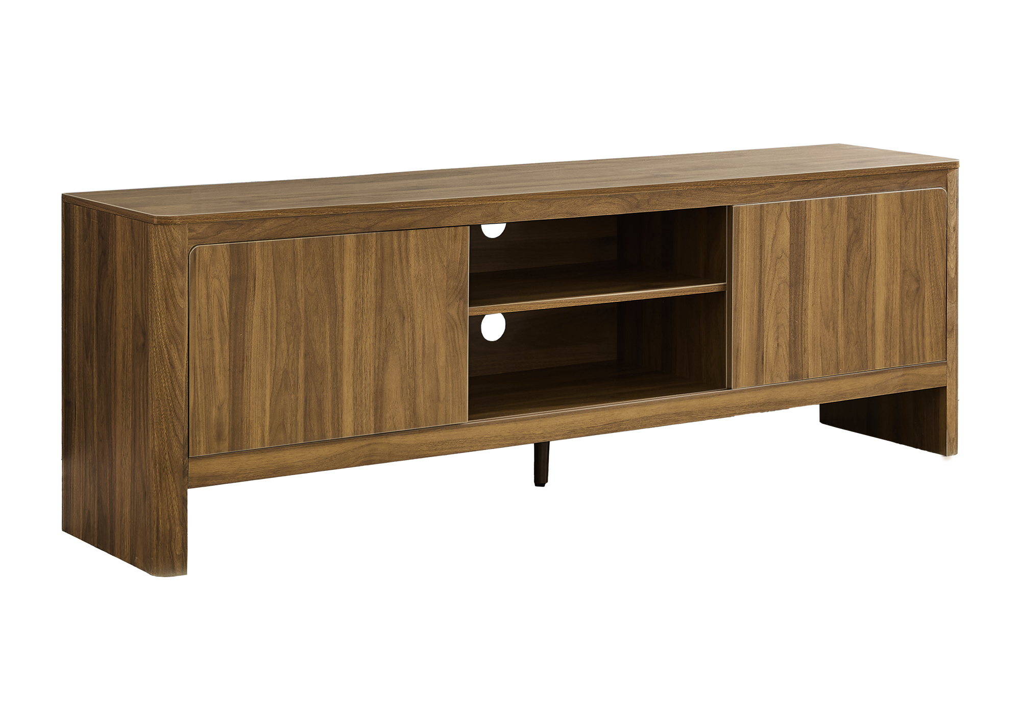 TV STAND - 72"L / DARK WALNUT WITH 2 DOORS - Image 2