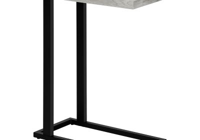 ACCENT TABLE - GREY RECLAIMED WOOD-LOOK / BLACK METAL