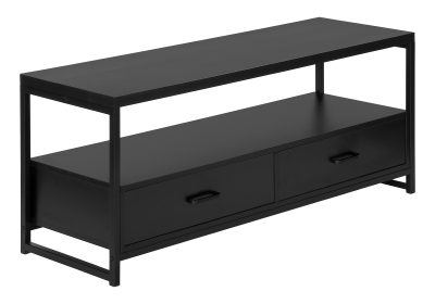 TV STAND - 48"L / BLACK / BLACK METAL