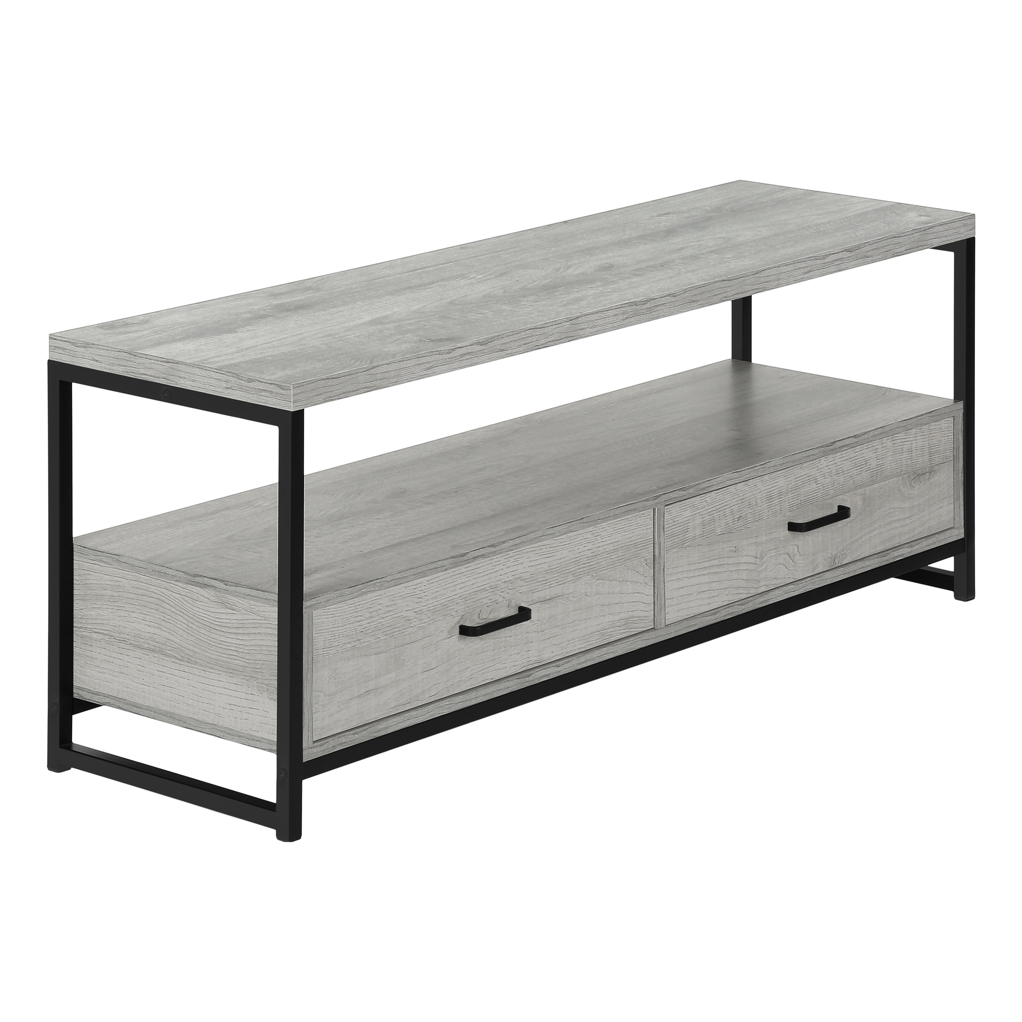 TV STAND - 48"L / GREY / BLACK METAL - Image 2