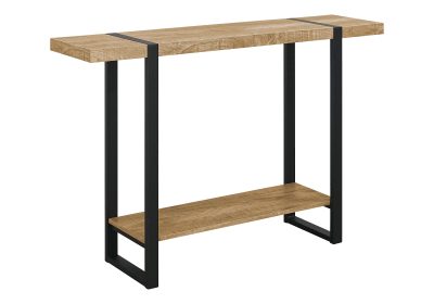 ACCENT TABLE - 48"L / MANGO WOOD-LOOK / BLACK METAL