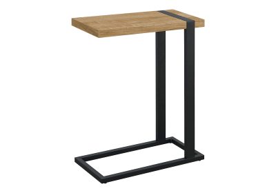 ACCENT TABLE - MANGO WOOD-LOOK / BLACK METAL