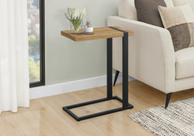 ACCENT TABLE - MANGO WOOD-LOOK / BLACK METAL