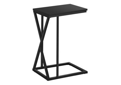 ACCENT TABLE - 25"H / BLACK / BLACK METAL