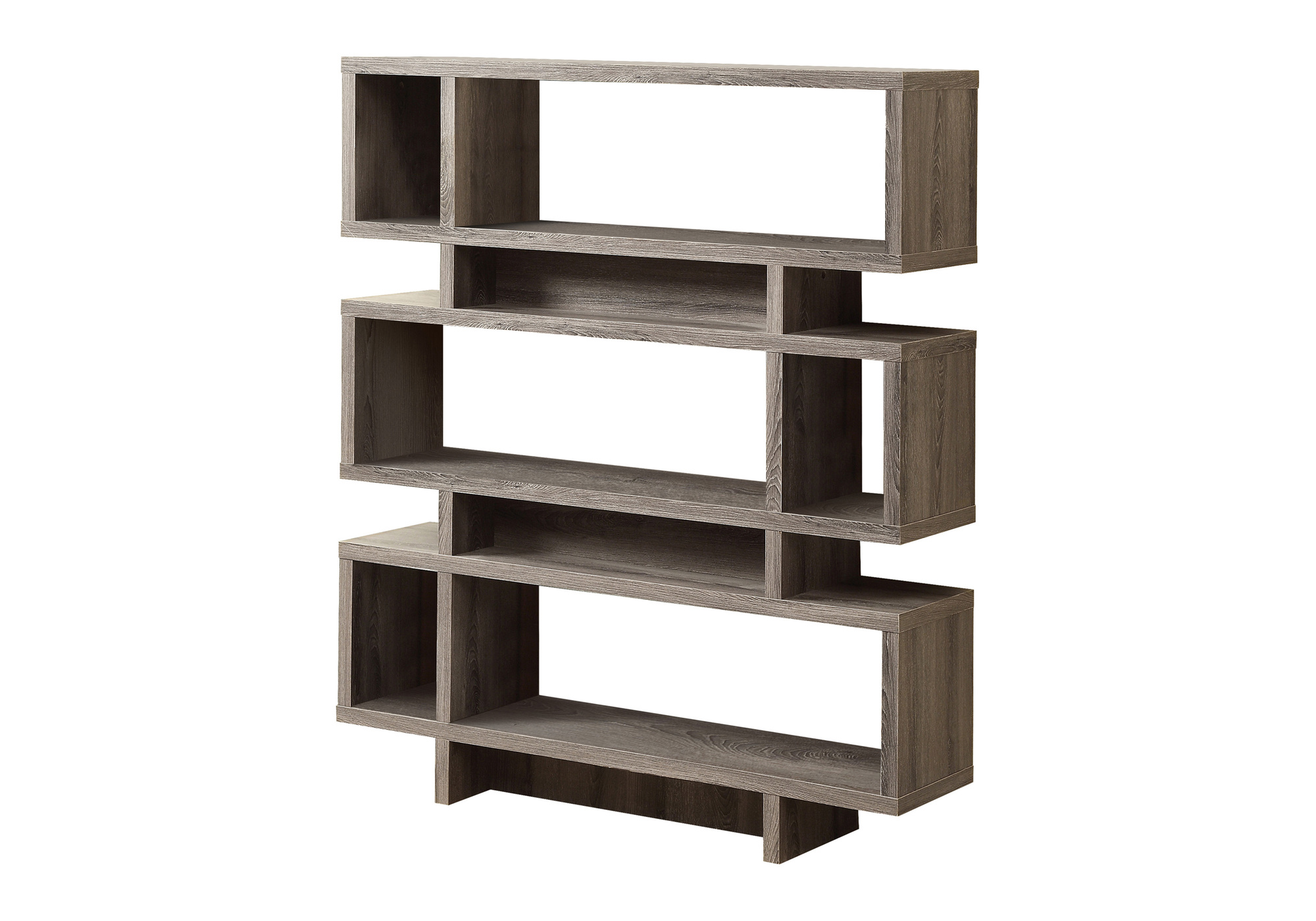 BOOKCASE - 55"H / DARK TAUPE MODERN STYLE - Image 2
