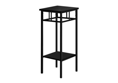 ACCENT TABLE - 28"H / BLACK / BLACK METAL