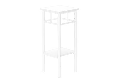 ACCENT TABLE - 28"H / WHITE / WHITE METAL
