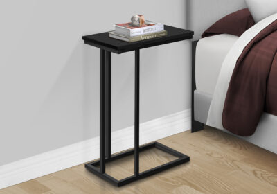 ACCENT TABLE - 25"H / BLACK / BLACK METAL