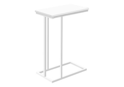 ACCENT TABLE - 25"H /WHITE / WHITE METAL