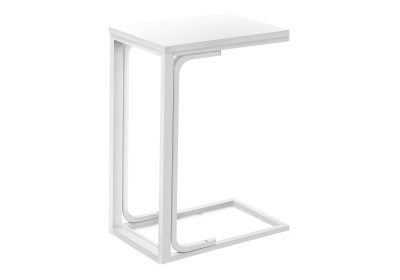 ACCENT TABLE - 25"H /WHITE / WHITE METAL