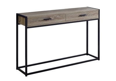 ACCENT TABLE - 48"L / DARK TAUPE / BLACK HALL CONSOLE