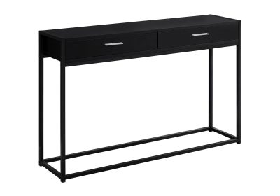 ACCENT TABLE - 48"L / BLACK / BLACK METAL HALL CONSOLE