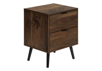 ACCENT TABLE - 24"H / WALNUT END TABLE WITH 2 DRAWERS