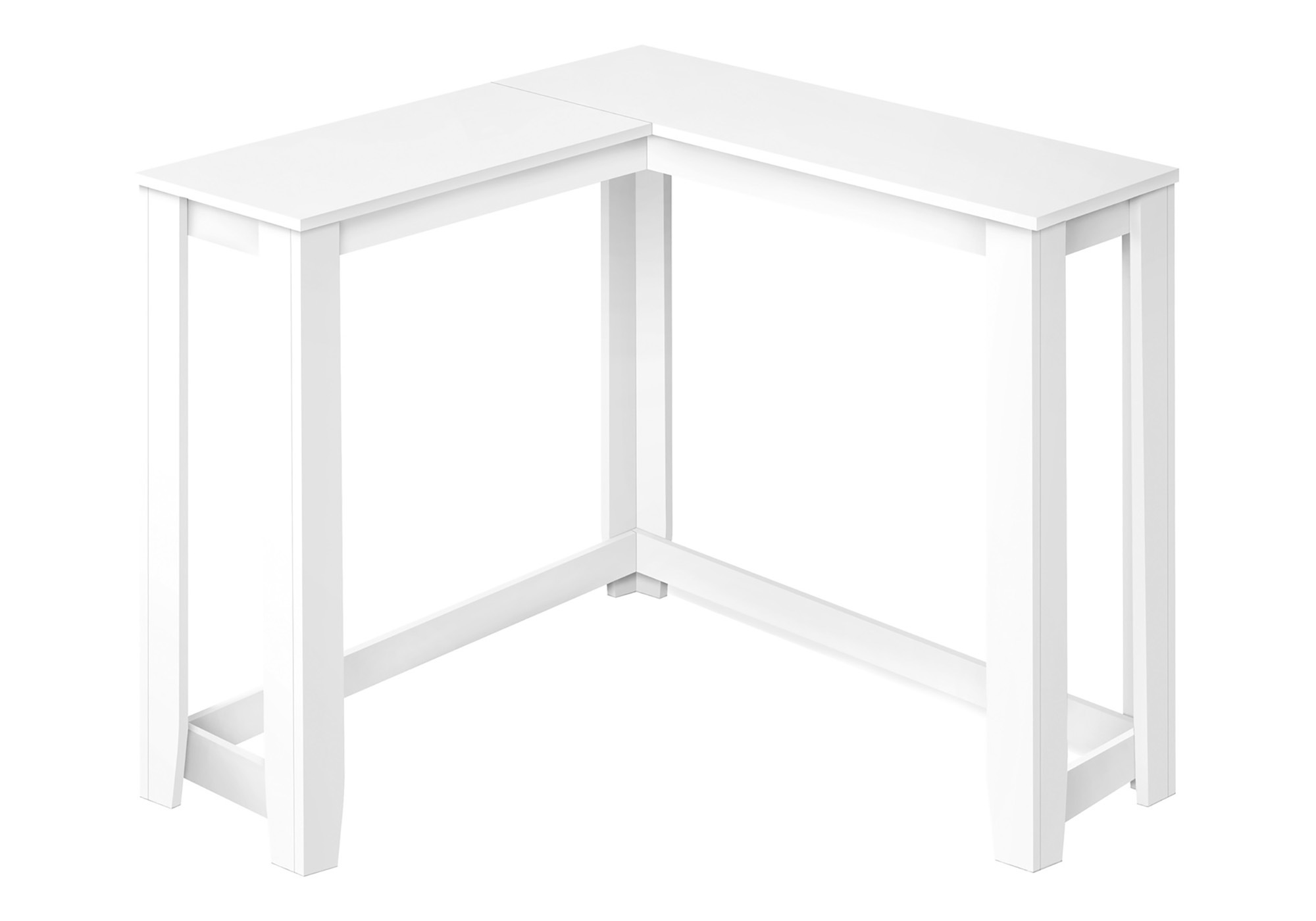 ACCENT TABLE - 36" / WHITE CORNER CONSOLE - Image 3