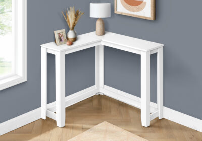ACCENT TABLE - 36" / WHITE CORNER CONSOLE