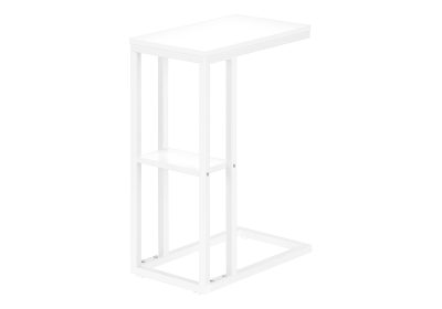 ACCENT TABLE - 25"H / WHITE / WHITE METAL