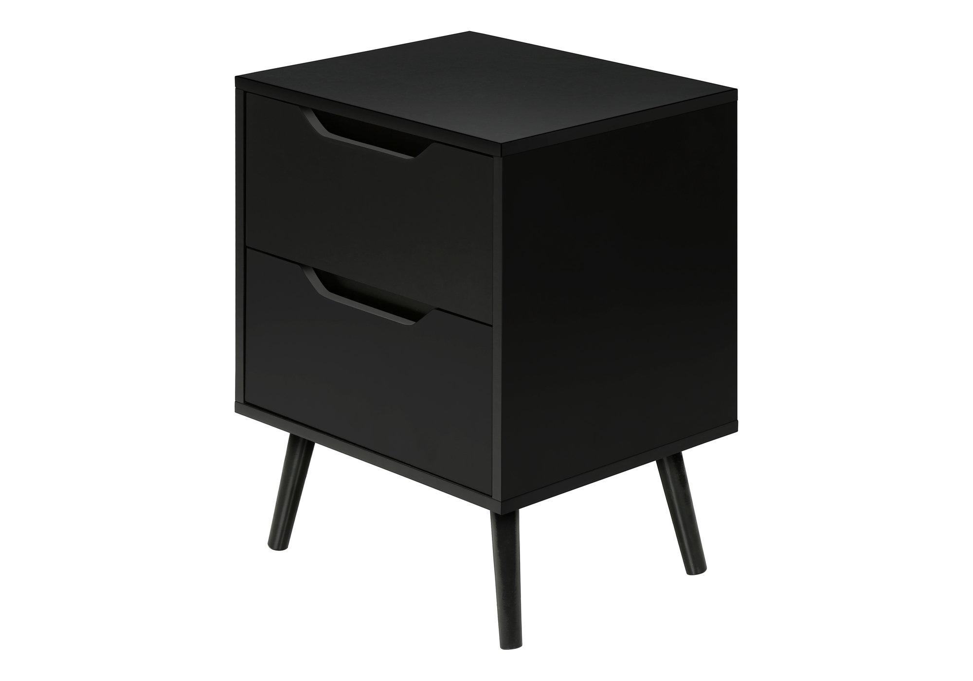ACCENT TABLE - 24"H / BLACK END TABLE WITH 2 DRAWERS - Image 2