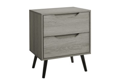 ACCENT TABLE - 24"H / TAUPE END TABLE - 2 DRAWERS