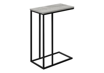 ACCENT TABLE - 25"H / GREY / BLACK METAL