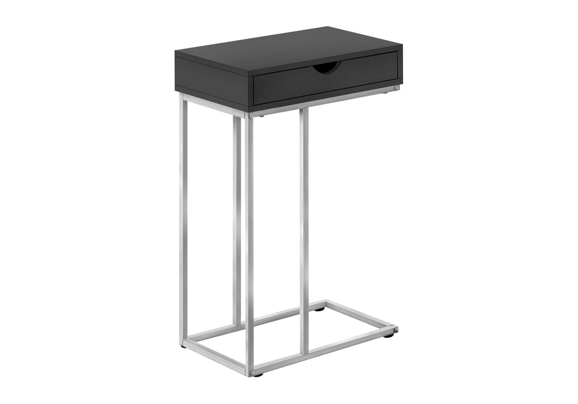 ACCENT TABLE - 25"H / BLACK / SILVER METAL - Image 3