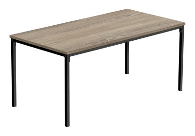 COFFEE TABLE - 40"L / DARK TAUPE / BLACK METAL